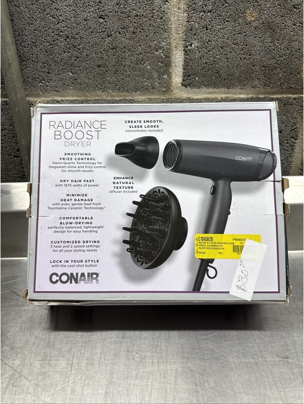 Radiance Boost Charcoal Gray Hair Dryer